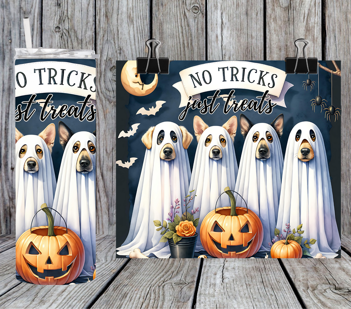 Halloween Dogs No Tricks just treats