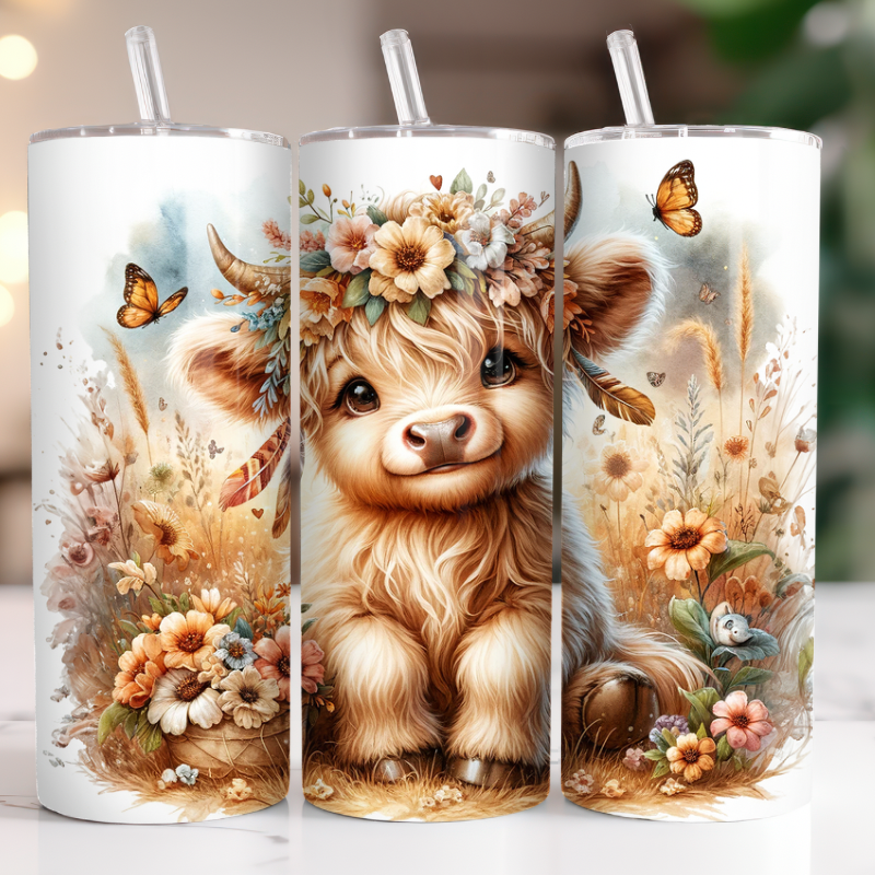 Boho highland cow
