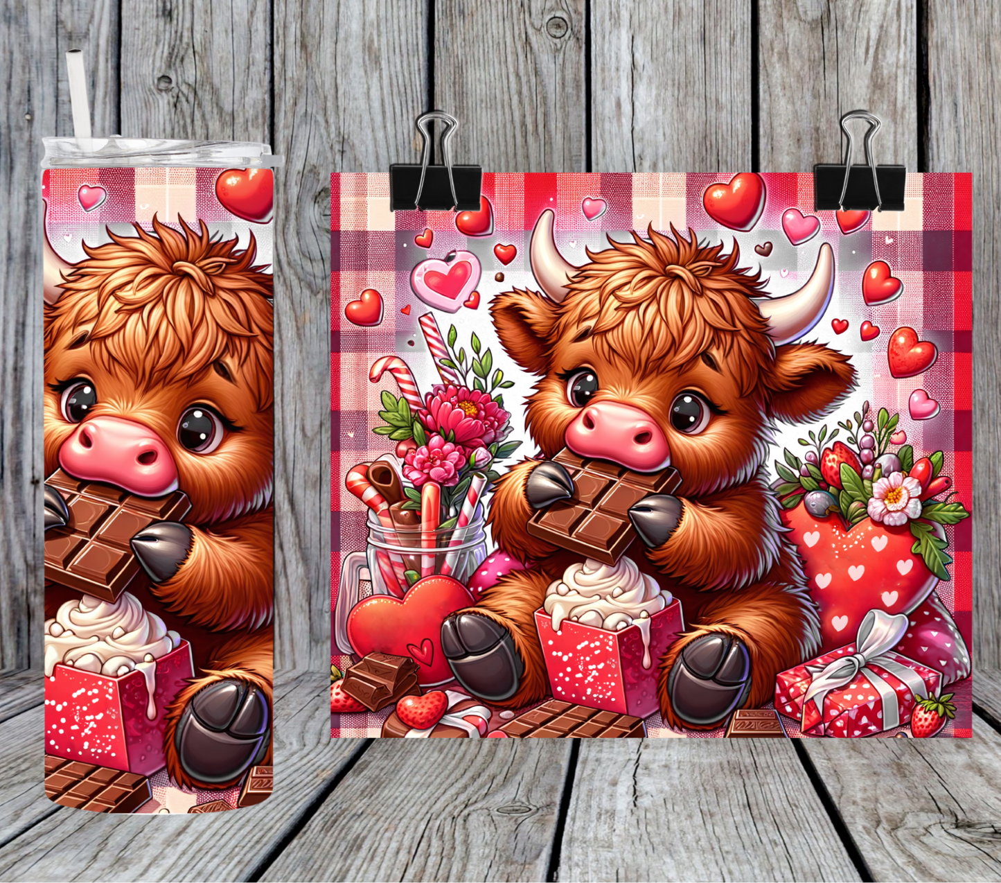 Valentines' highland cow chocolate