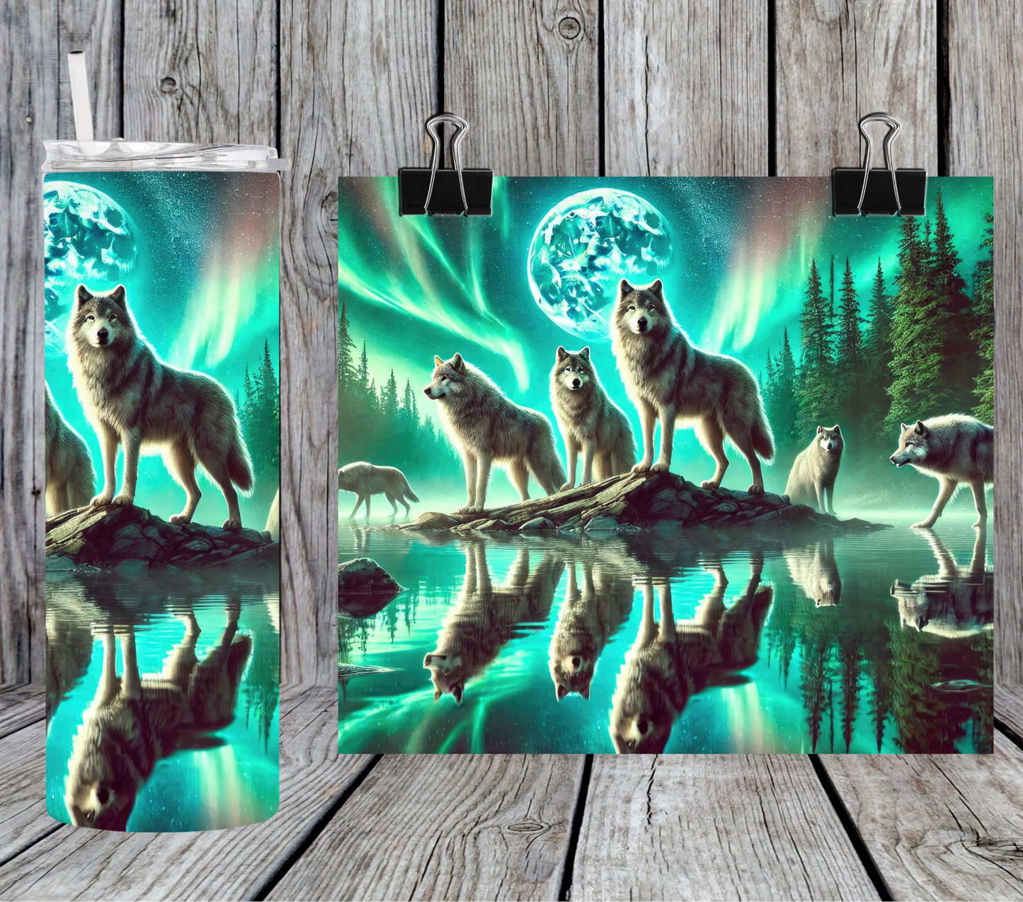 Northern Lights wolf