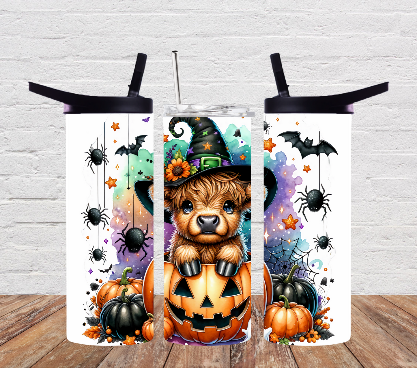 Halloween Highland Cow Jack O Lantern