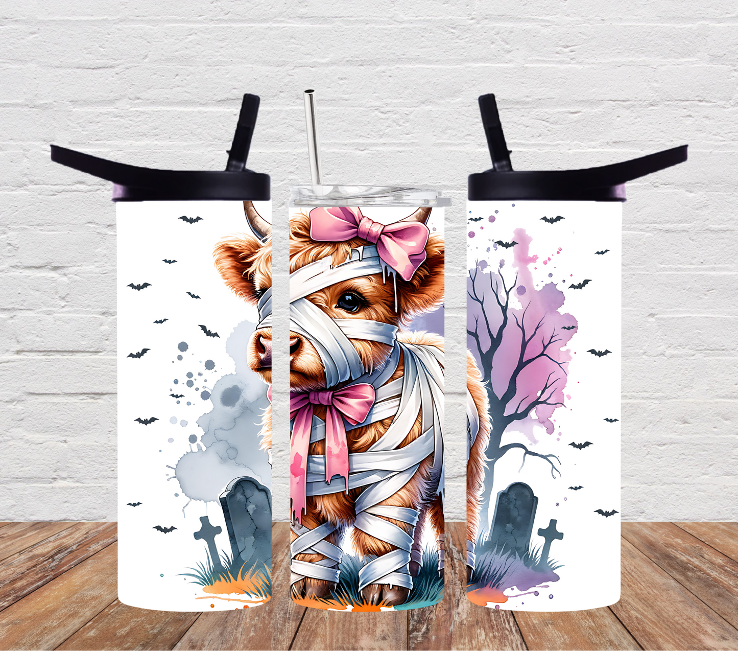 Halloween Highland Cow mummy