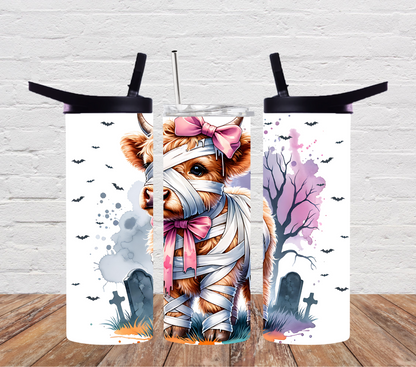 Halloween Highland Cow mummy