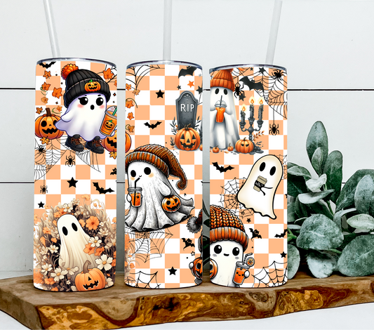Halloween latte ghost