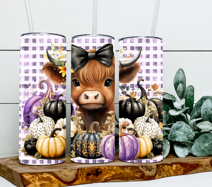 Halloween highland cow pumpkins
