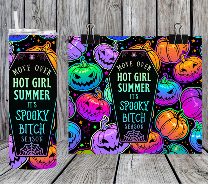 Halloween neon pumpkins spooky Bitch season