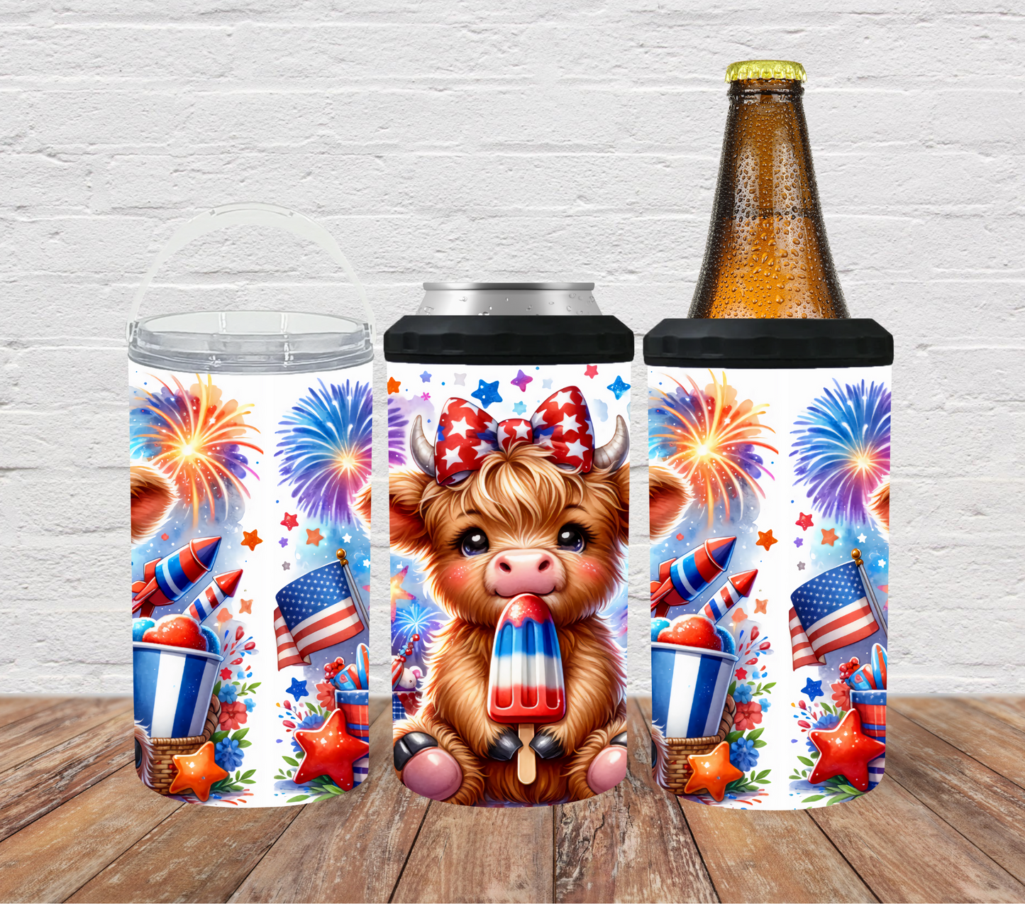 Highland Cow 4th Of July Popsicle