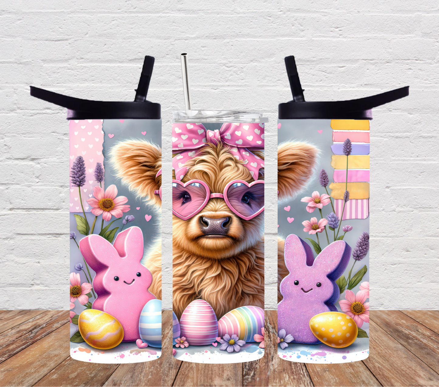 Highland Cow Easter marshmallow bunnies