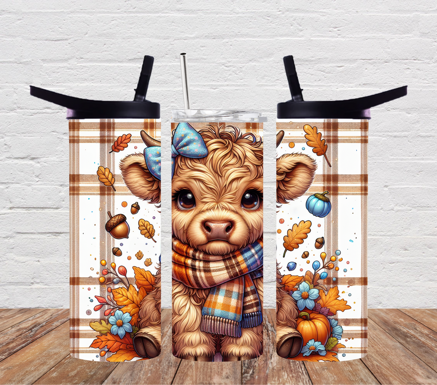 Highland Cow fall Plaid