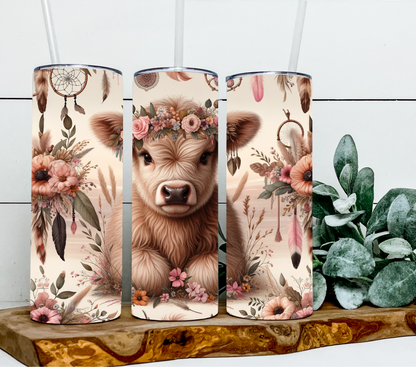 Highland cow boho dreamcatchers