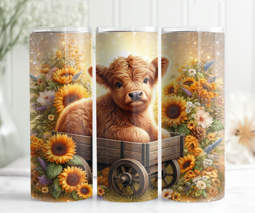 Wagon highland cow
