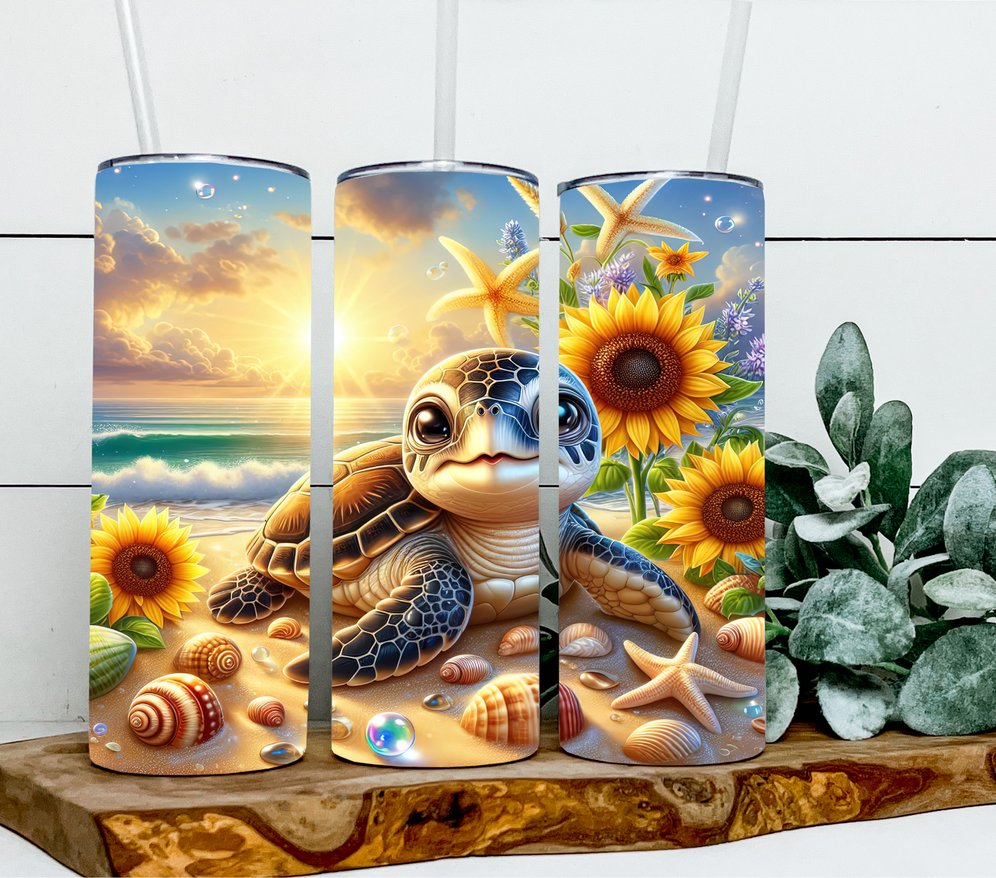 Turtle -sunflowers