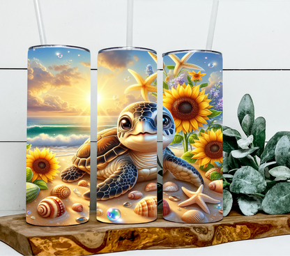 Turtle -sunflowers