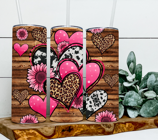 Valentines Day Western Hearts And Sunflowers