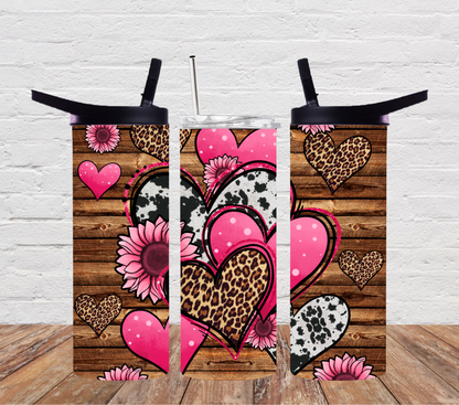 Valentines Day Western Hearts And Sunflowers