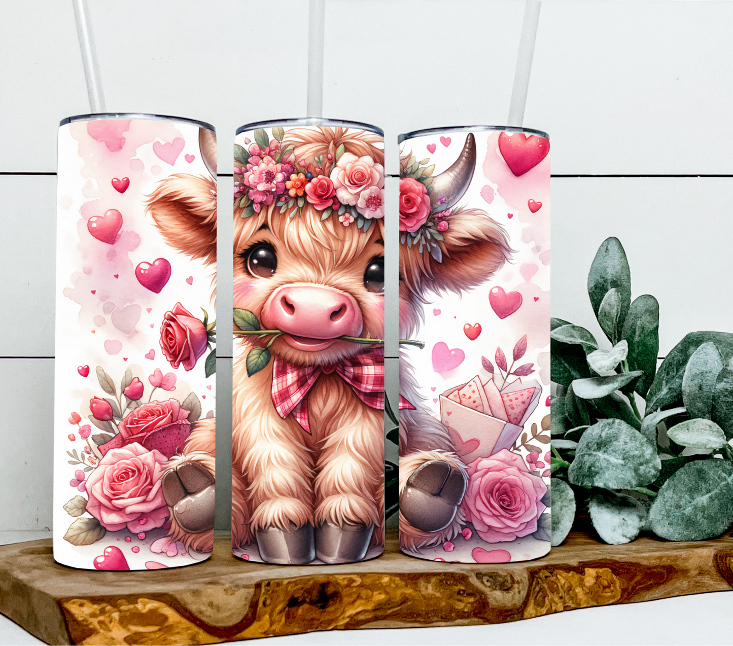 Valentines Highland Cow rose