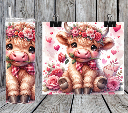 Valentines Highland Cow rose