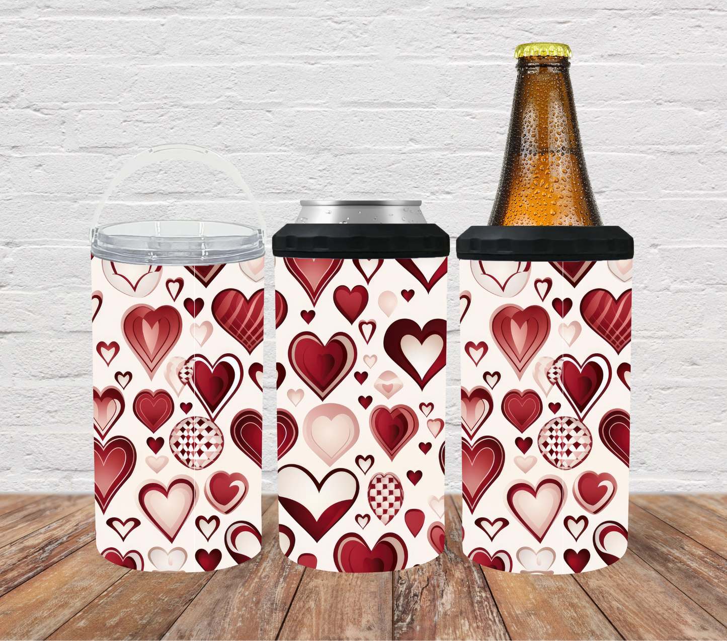 Valentines hearts Dark Reds Neutral Hearts