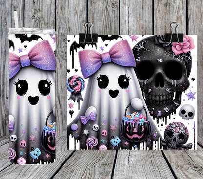 Halloween ghost skull