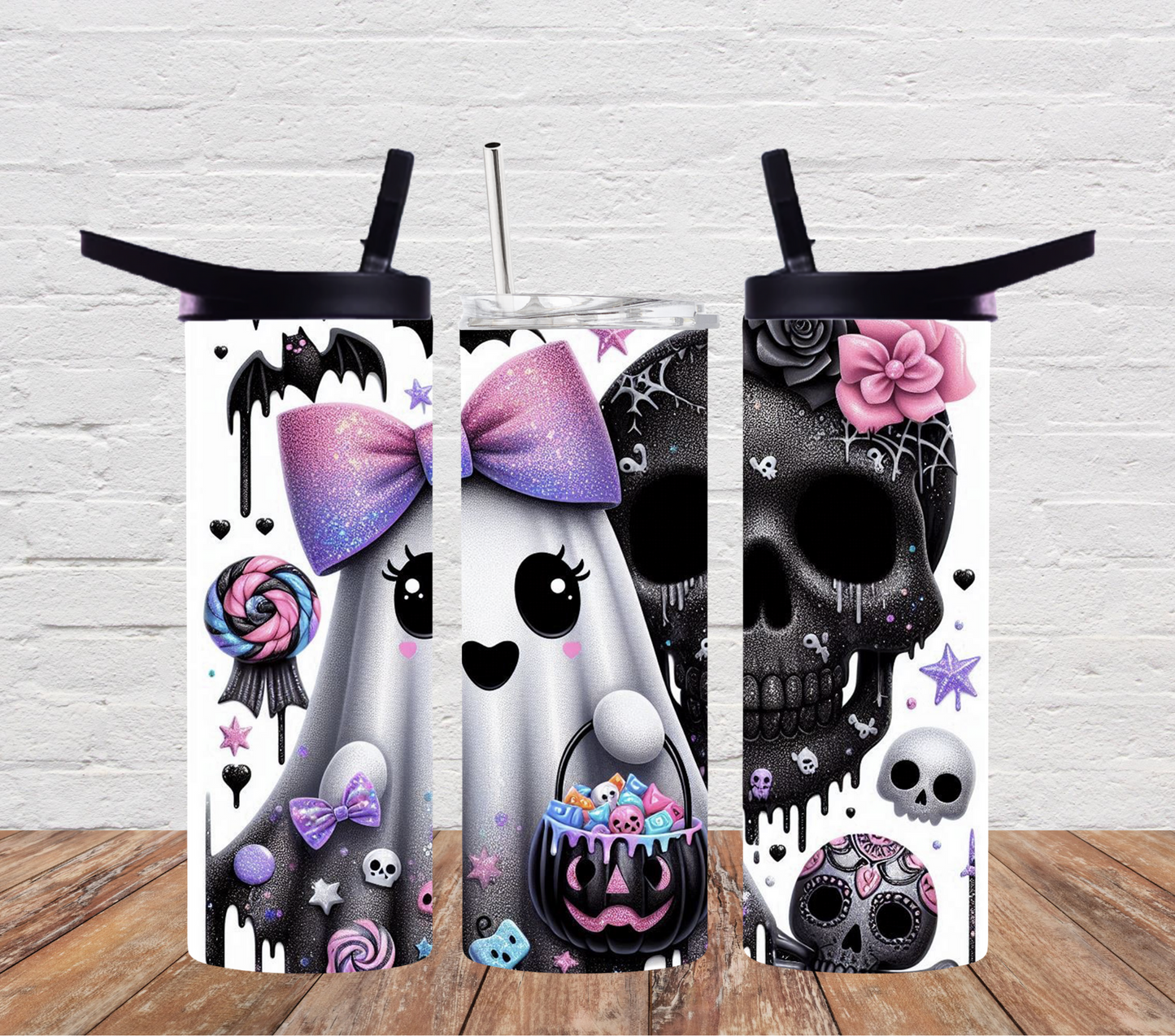 Halloween ghost skull