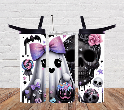 Halloween ghost skull